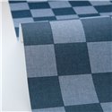 Caselio|Wallpaper with blue checkered pattern, ideal for bathroom|Checkered