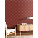 Caselio|Wallpaper with checkered pattern in red tones|Checkered
