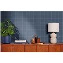 Caselio|Blaue Tartan-Karo-Tapete mit Textileffekt|Karos