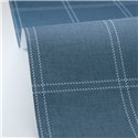 Caselio|Papier peint tartan bleu à effet textile|Carreaux