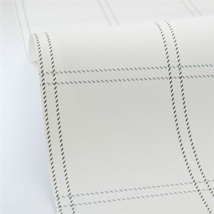 Caselio|Papier peint à carreaux écossais blancs style tartan|Carreaux
