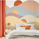 Caselio|Wandbild abstrakte Landschaft bunte Streifen|Wandbild