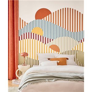 Casadeco|Papier peint de style figuratif jaune avec silhouettes abstraites|Abstrait 2
