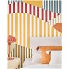Caselio|Mural pared paisaje abstracto de rayas multicolor|Murales de Pared