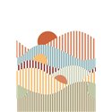 Caselio|Wall mural abstract striped multicolor landscape|Wallmurals