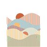 Caselio|Papier peint panoramique paysage abstrait rayures multicolores|Panoramiques