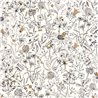 Caselio|Papier peint floral noir et blanc avec une touche poétique|Floral