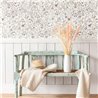 Caselio|Papier peint floral noir et blanc avec une touche poétique|Floral