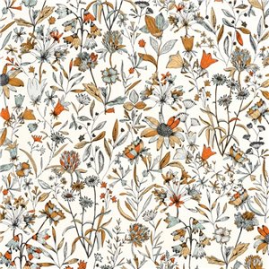 Caselio|Papier peint floral vert à imprimé scandinave|Papier Peint