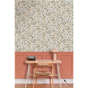 Caselio|Papier peint floral vert à imprimé scandinave|Papier Peint 2