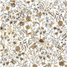 Caselio|Papier peint floral avec fond blanc|Papier Peint