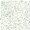 Caselio|Papier peint floral vert à imprimé scandinave|Papier Peint