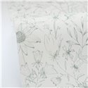 Caselio|Green floral wallpaper with Scandinavian print|Wallpaper