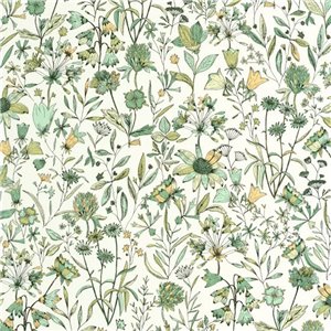 Caselio|Papel pintado flores multicolor de un jardín pintoresco|Floral