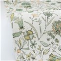 Caselio|Skandinavische Tapete mit grünen Blumen|Blumen