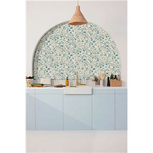Caselio|Papier peint floral vert à imprimé scandinave|Papier Peint 2