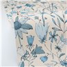 Caselio|Papier peint botanique à fleurs bleu porcelaine|Papier Peint
