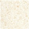 Caselio|Papier peint fleuri blanc et or artistique et charmant|Papier Peint