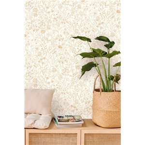 Caselio|Papier peint floral vert à imprimé scandinave|Papier Peint 2