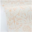 Caselio|Papier peint fleuri blanc et or artistique et charmant|Papier Peint