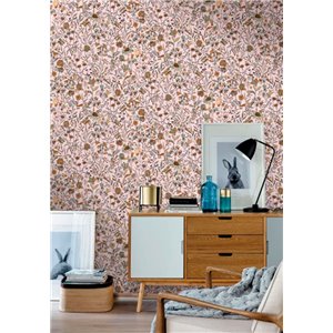 Papeldecor|Children's wallpaper with gray and white stripes|Wallpaper 2