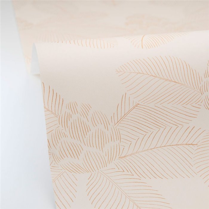 Caselio|Beige Lotusblumen-Tapete|Blumen