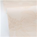 Caselio|Beige Lotusblumen-Tapete|Blumen