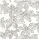 Caselio|Papier peint gravure noir et blanc avec fleurs de lotus|Floral