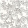 Caselio|Papier peint gravure noir et blanc avec fleurs de lotus|Floral