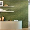 Caselio|Stylized moss green lotus flower wallpaper|Wallpaper