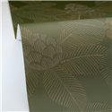 Caselio|Papier peint lotus stylisé vert mousse|Papier Peint