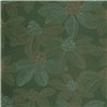 Caselio|Papier peint fleurs de lotus sur fond vert anglais|Floral