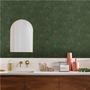 Cristiana Masi|Papier Peint fleurs japonaises vert|Fleurs Japonaises 2