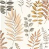 Caselio|Botanische Tapete mit Herbarium-Blättern auf cremeweißem Hintergrund|Tapeten