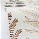 Caselio|Botanische Tapete mit Herbarium-Blättern auf cremeweißem Hintergrund|Tapeten