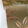 Caselio|Khaki floral wallpaper with herbarium leaves|Wallpaper