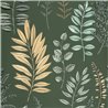 Caselio|Papel pintado hojas verde, botánico estilo escandinavo|Floral