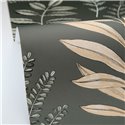 Caselio|Papier peint feuilles vertes, style botanique scandinave|Floral