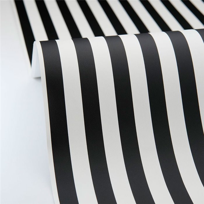 Caselio|Black and white striped wallpaper for bedrooms|Stripes