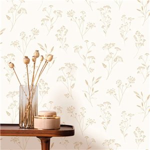 Caselio|Harmonious floral wallpaper in black|Floral 2