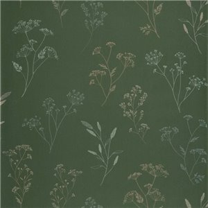 Caselio|Harmonious floral wallpaper in black|Floral