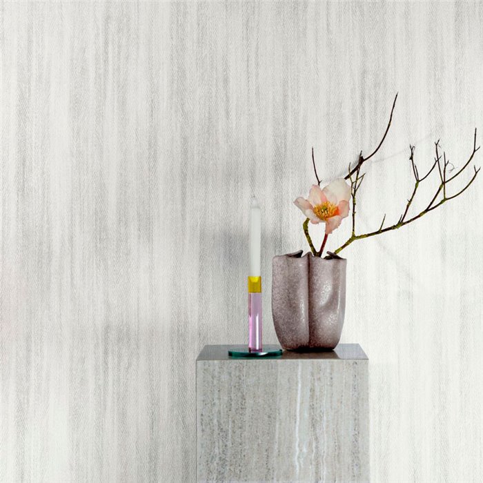 Grandeco|Papier peint motif chevron gris clair|Papier Peint