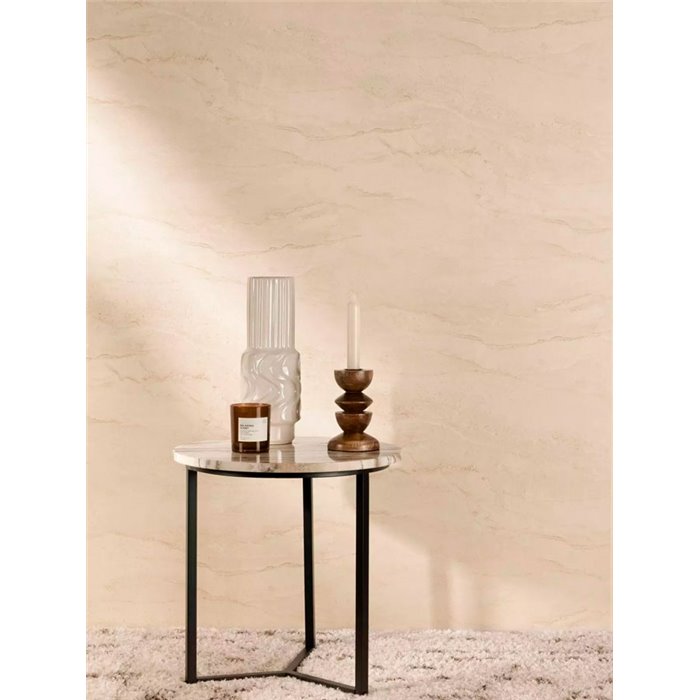 Grandeco|Ivory stone-effect wallpaper|Wallpaper