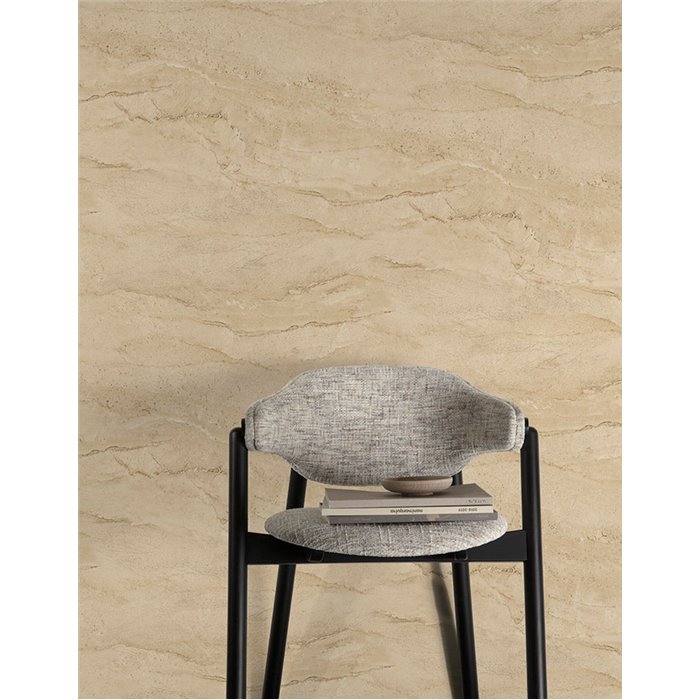 Grandeco|Marble-effect wallpaper in sand tones|Factory Style