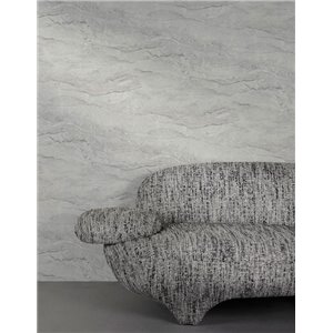 Grandeco|Light gray veined stone-effect wallpaper|Factory Style 2