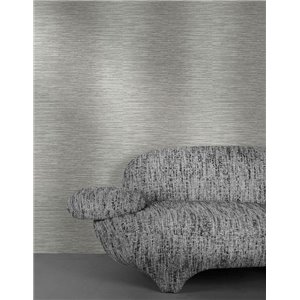 Grandeco|Dark gray textile-effect wallpaper|Abstract 2