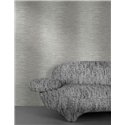 Grandeco|Light gray textile-effect wallpaper|Wallpaper