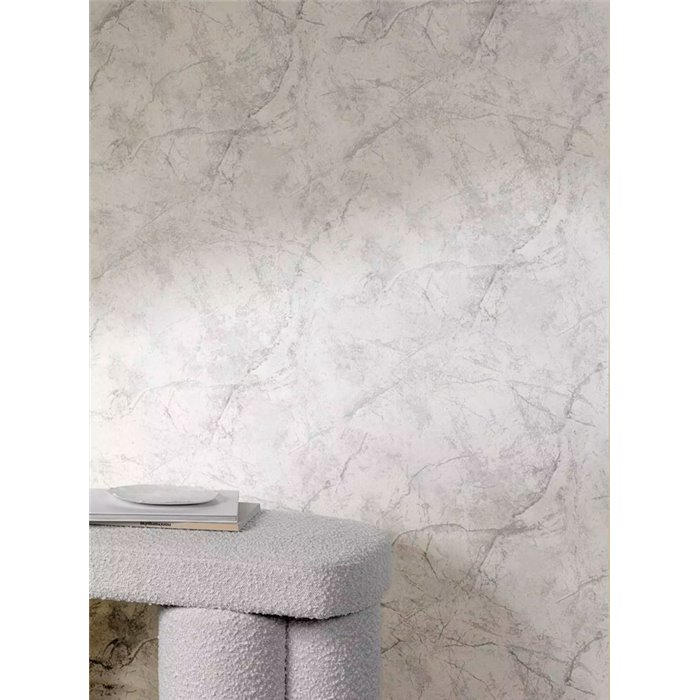 Grandeco|Papier peint effet marbre veines claires|Imitation Marbre
