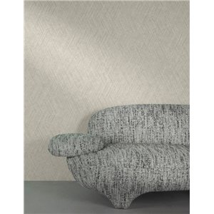 Grandeco|Papier peint trame textile beige|Papier Peint 2