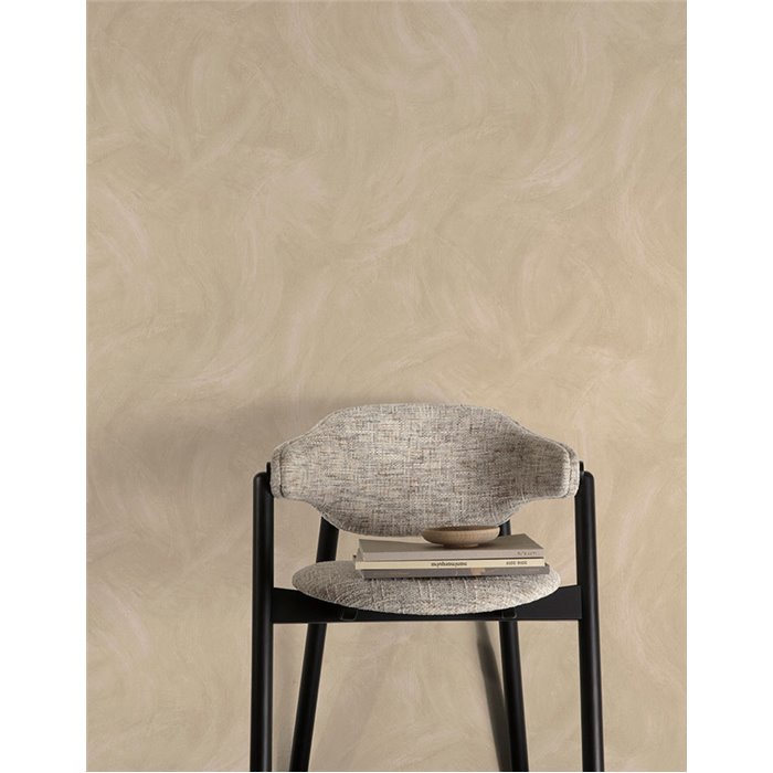 Grandeco|Papier peint imitation stuc beige clair|Imitation Stuc